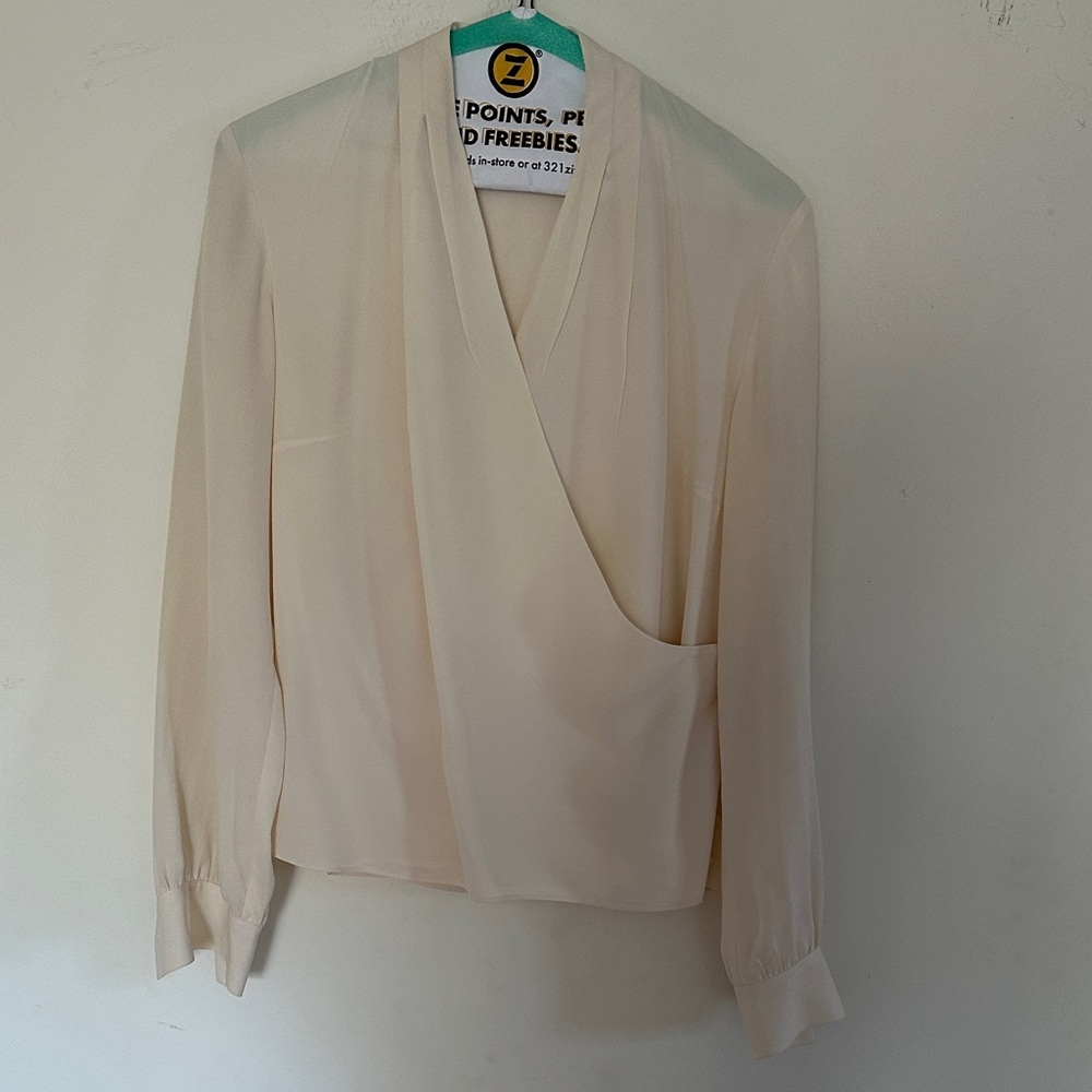 Talbots Cream V-Neck Blouse